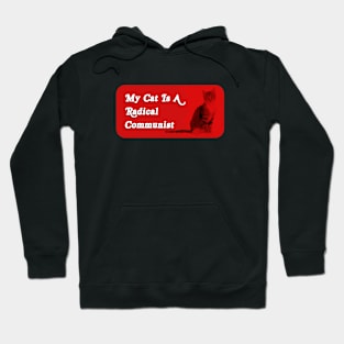 My Cat Is A Radical Communist - Funny Political Meme Hoodie